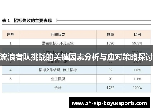 流浪者队挑战的关键因素分析与应对策略探讨